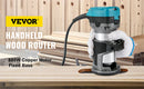 VEVOR Wood Router Machine Electric Trimmer 710W 33000RPM Power Carpentry Tool for Woodworking Trimming Grooving Carving Milling
