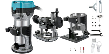 VEVOR Wood Router Machine Electric Trimmer 710W 33000RPM Power Carpentry Tool for Woodworking Trimming Grooving Carving Milling