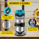 VEVOR Wood Router Machine Electric Trimmer 710W 33000RPM Power Carpentry Tool for Woodworking Trimming Grooving Carving Milling