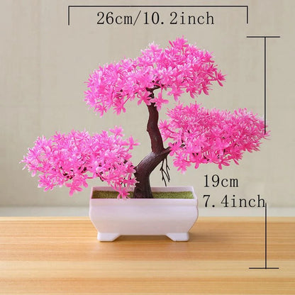 Árvore Bonsai Artificial para Jardim, Plantas de Simulação, Plantas de Pote, Planta Falsa, Enfeites para Casa, Quarto, Quarto, Exterior, Decoração