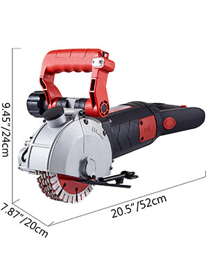 VEVOR Max 4800W Wall Chaser Concrete Cutter Electric Laser Aiming Groove Slotting Machine 125mm Circular Saw Cutting Power Tool