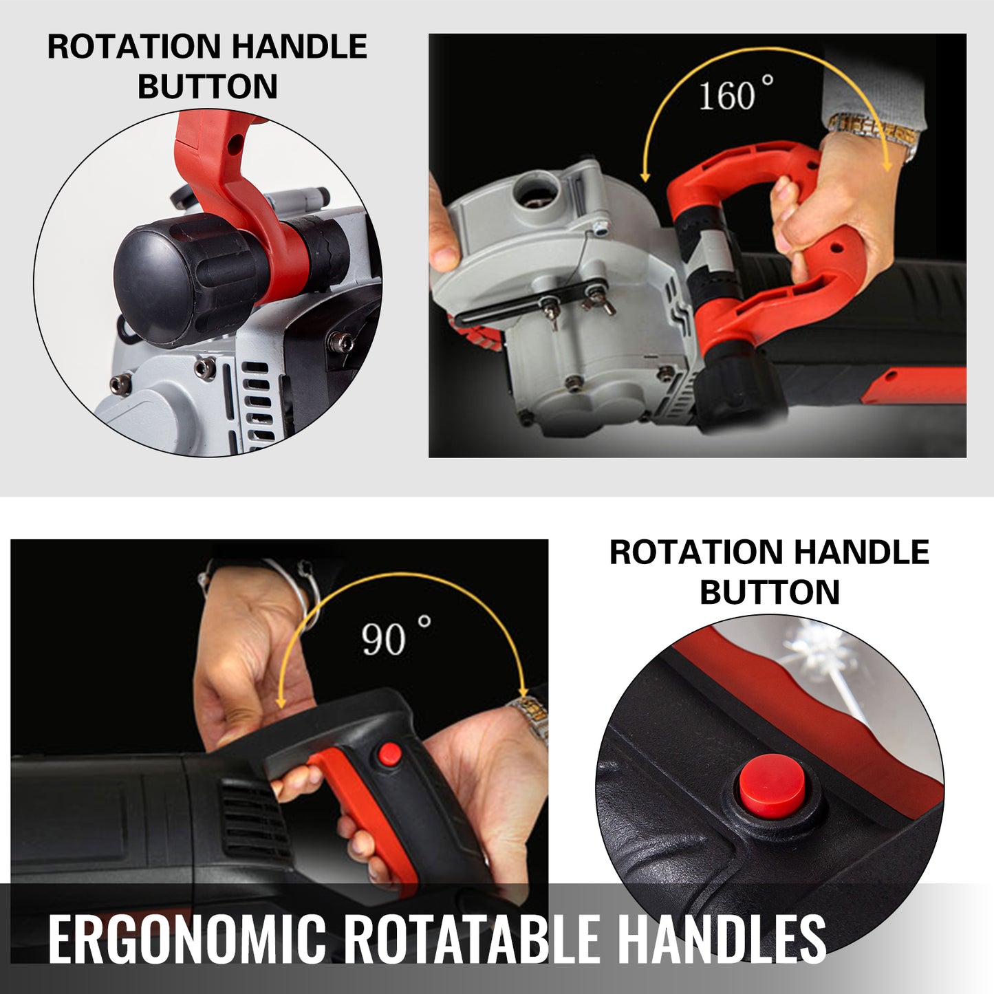 VEVOR Max 4800W Wall Chaser Concrete Cutter Electric Laser Aiming Groove Slotting Machine 125mm Circular Saw Cutting Power Tool