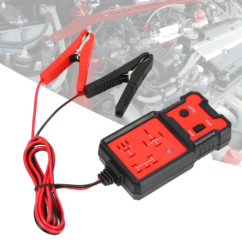Probador de relés de coche, comprobador de voltaje, comprobador de batería universal de 12 V, comprobador de relés electrónicos automotrices, luz indicadora LED
