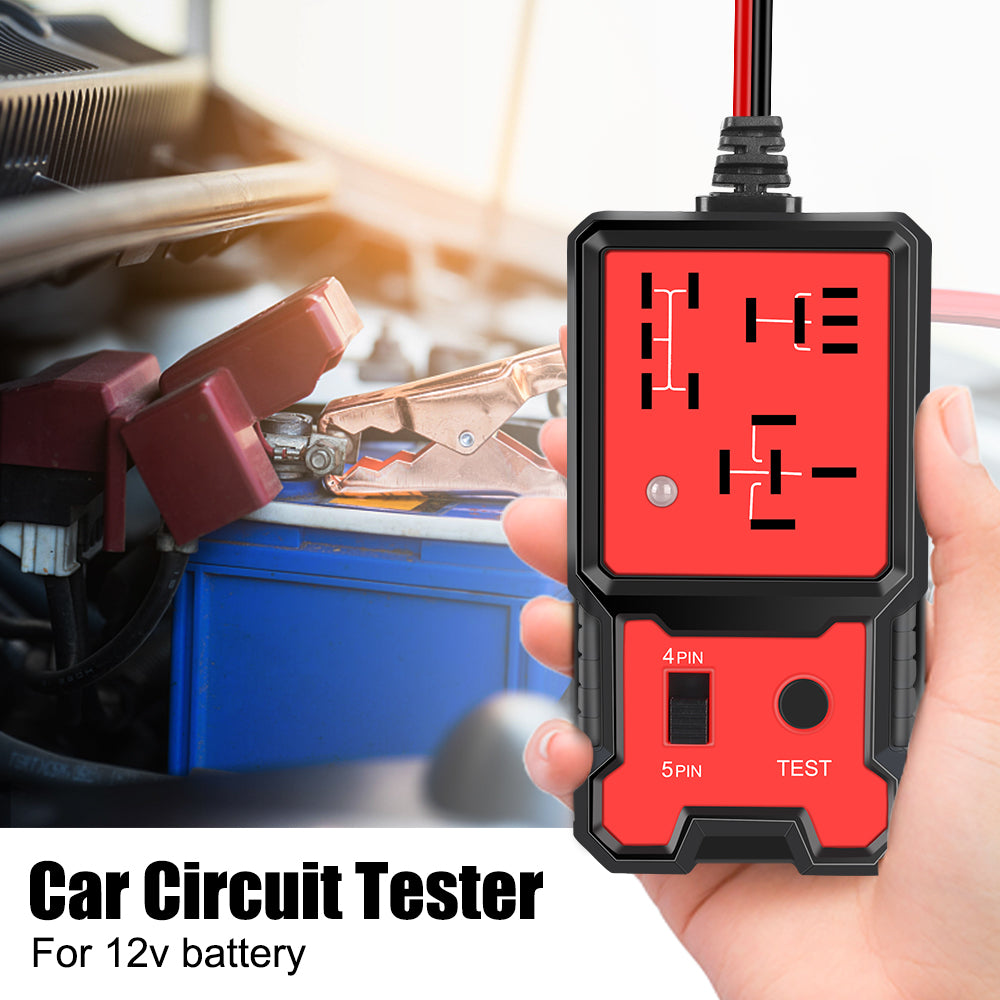 Car Relay Tester Voltage Tester Universal 12V Car Battery Checker Automotive Electronic Relay Tester LED Indicator Light